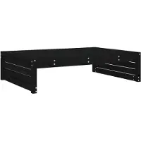 vidaXL Tuinvoetenbank 120x80 cm massief grenenhout zwart