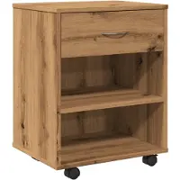 vidaXL Rolkast 46x36x59 cm bewerkt hout artisanaal eikenkleurig