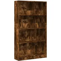 vidaXL Boekenkast 80x24x143 cm bewerkt hout gerookt eikenkleurig
