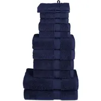 vidaXL 12-delige Handdoekenset SOLUND 600 g/m² marineblauw