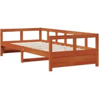 vidaXL Dagbed zonder matras, wassenbruin, 80x200 cm, massief grenenhout