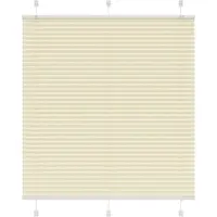 vidaXL Plissé rolgordijn 120x150cm stofbreedte 119,4cm polyester crème
