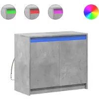 vidaXL Dressoir met LED 72x34x61 cm bewerkt hout betongrijs