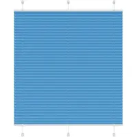 vidaXL Plissé rolgordijn 120x100cm stofbreedte 119,4cm polyester blauw