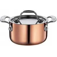 Spring Vleespot met deksel, Pan + steelpan, Koper