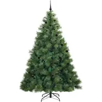 vidaXL Kunstkerstboom met 300 LED met standaard Groen 240 cm PE en PVC