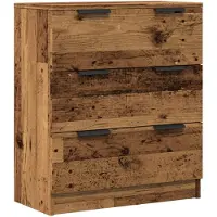 vidaXL Dressoir 60x30x70 cm bewerkt hout oud houtkleurig