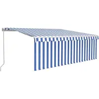 vidaXL Handmatige zonnetent met zonne-energie ledverlichting 4 x 3 m