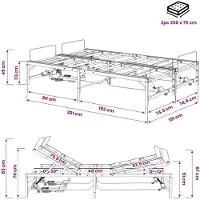 vidaXL Elektrisch verstelbaar bedframe, zwart, 150 x 200 cm, staal