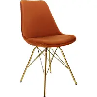 Kick Collection Eetkamerstoel Velvet - Fluweel - Oranje - Bekleed met fluweel - Verkrijgbaar in diverse kleuren