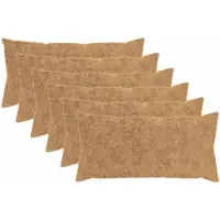 vidaXL Kussensloop 6 st HEERLEN Taupe 40 x 70 cm Nep Konijnenbont