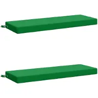 vidaXL Bankkussens SOEST 2 st 100% Polyester Groen 120 x 40 x 8 cm