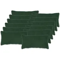 vidaXL Kussensloop 12 st HEERLEN Donkergroen 40 x 80 cm Bouclé