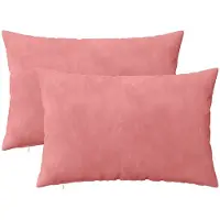 vidaXL Kussensloop 2 st HEERLEN Roze 50 x 80 cm fluweel