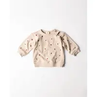 HEMA Newborn sweater sweatstof hartjes zand