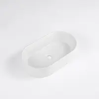 Qeramiq Dely Waskom - 52x30x11.5cm - ovaal - keramiek - mat wit 8228_MW
