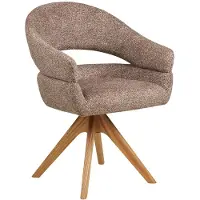 Ebuy24 Eetkamerstoel Dover Draaibaar Bruin/Naturel