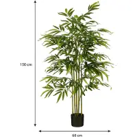 Mica Decorations Kunstplant Bamboe Groen H 150 Cm