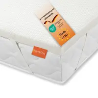 Sleepling ergonomische topper van koudschuim, 90 x 200 cm, 5 cm, H4, extra stevige matrasovertrek,