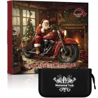 Dripio Gereedschap adventskalender, 24-delig, rood, gereedschapset voor monteurs