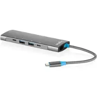 Digitus USB-C dockingstation, 9 poorten, universeel, USB-C, grijs