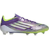 Adidas Voetbalschoen 'F50 Elite' lichtgrijs / neongroen / donkerlila