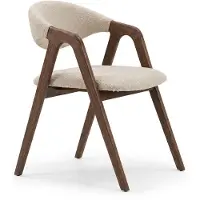 AEA Esszimmer Set Esstisch 4 Stühle Braun Holz Textil Modern Einfarbig