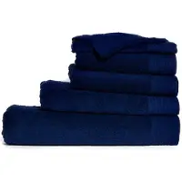 The One Towelling Deluxe Handdoeken set - Strandlaken, Badlakens, Handdoeken & Washandjes - 12-Delig - Gekamd katoen - Marineblauw