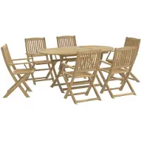 vidaXL 7-delige Tuinset massief acaciahout