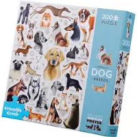 Crocodile Creek Puzzel: Honden en dieren, 200 stukjes, geschikt voor kinderen vanaf 8 jaar