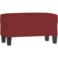 vidaXL Bankje 70x35x41 cm stof wijnrood