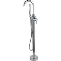 FortiFura Calvi vrijstaande badkraan 113cm met handdoucheset - chroom SW377817
