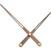 Dripio Quartz uurwerkset met wijzers van walnoothout, 185 mm, geschikt voor wijzerplaten van 40 cm