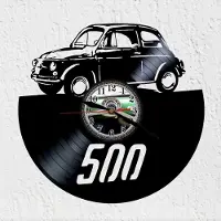 Dripio Wandklok van vinyl, met een automotief thema, 30 cm, zwart