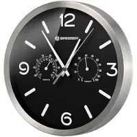 Dripio DCF-wandklok, 25 cm, met thermo-/hygrometer, analoog, rond