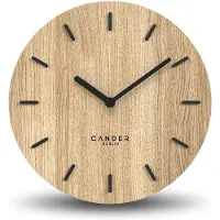 Dripio Wandklok van eikenfineer, 30 cm, geruisloos, modern design
