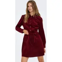 ONLY Onlnessa Corduroy Korte Jurk Dames Rood S