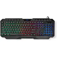 Nedis Bedraad Gaming Toetsenbord | USB Type-A | Membrane Toetsen | LED | QWERTY | US Internationaal | USB Gevoed | Lengte stroomkabel: 1.30 m | Multimedia