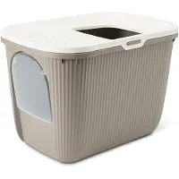Savic kattenbak ease-in wit / mokka 58x39x39 cm