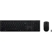Lenovo 4X31R64316, Draadloos, RF draadloos + Bluetooth, Schuifmechanisme, QWERTY-indeling, Grijs, Inclusief muis