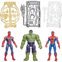 Hasbro Marvel Spider-Man, Nieuwe Dag, ActionVerse, Spider-Man, Hulk, Iron Spider, 4 rokken/jaren, Superhelden, ABS (acrylonitril-butadieen-styreen), Polypropyleen (PP), Polyvinylchloride (PVC)