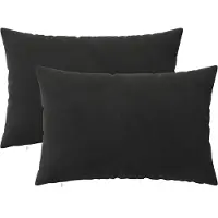 vidaXL Kussensloop 2 st HEERLEN Zwart 50 x 75 cm fluweel