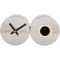 Present Time Wall clock Duo Cuckoo chrome plated