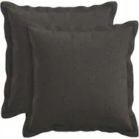 vidaXL Kussensloop 2 st HOUTEN Donkergrijs 35 x 35 cm Faux Linnen