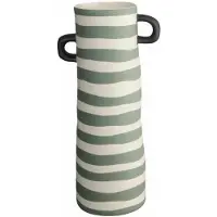 Asa selection Vaas Rayu Green Striped 10 x 28 cm