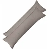 vidaXL Kussensloop 2 st HOUTEN Lichtgrijs 40 x 145 cm Bouclé