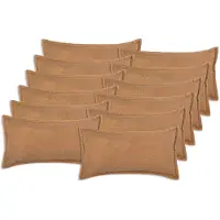 vidaXL Kussensloop 12 st HOUTEN Beige 40 x 80 cm Bouclé