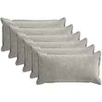 vidaXL Kussensloop 6 st HOUTEN Lichtgrijs 40 x 70 cm Chenille Stof