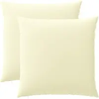 vidaXL Kussensloop 2 st HEERLEN Crèmekleurig 65 x 65 cm Polyester