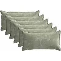vidaXL Kussensloop 6 st HOUTEN Groen 40 x 80 cm Chenille Stof